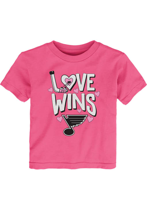 ST. LOUIS BLUES OUTERSTUFF TODDLER GIRLS LOVE WINS SHORT SLEEVE T SHIR STL Authentics