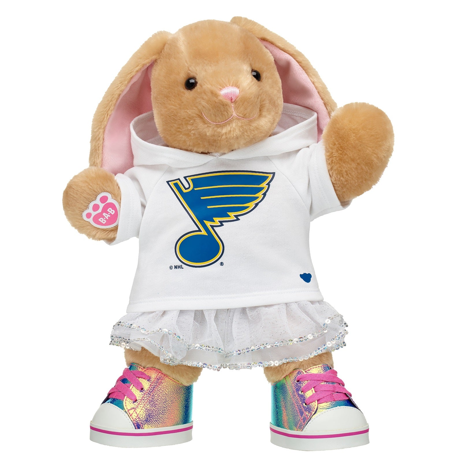 ST. LOUIS BLUES BUILD-A-BEAR LIL PAWLETTE BUNNY- 15