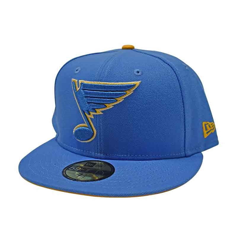 Vintage St. Louis Blues Hat Cap by The Game 7 3/8 Blue Yellow NHL Hockey  Fitted