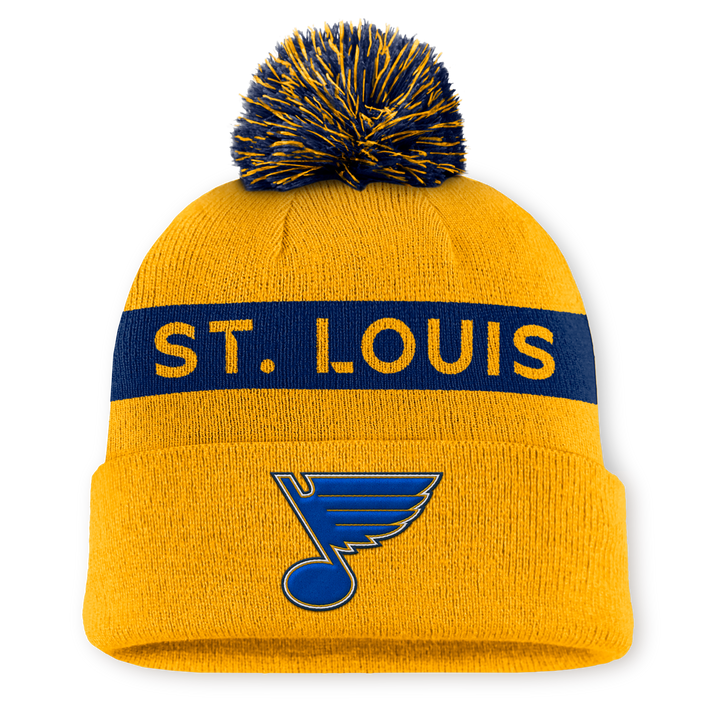 ST. LOUIS BLUES FANATICS AUTHENTIC PRO RINK POM KNIT