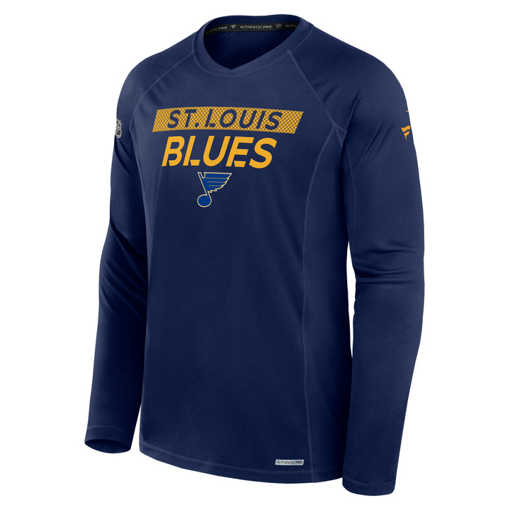 ST. LOUIS BLUES AUTHENTIC PRO LONG SLEEVE PERFORMANCE TEE Apparel & Accessories Fanatics   