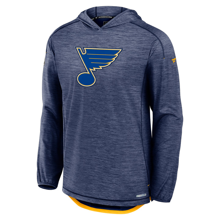 ST. LOUIS BLUES AUTHENTIC PRO HEATHERED HOODIE