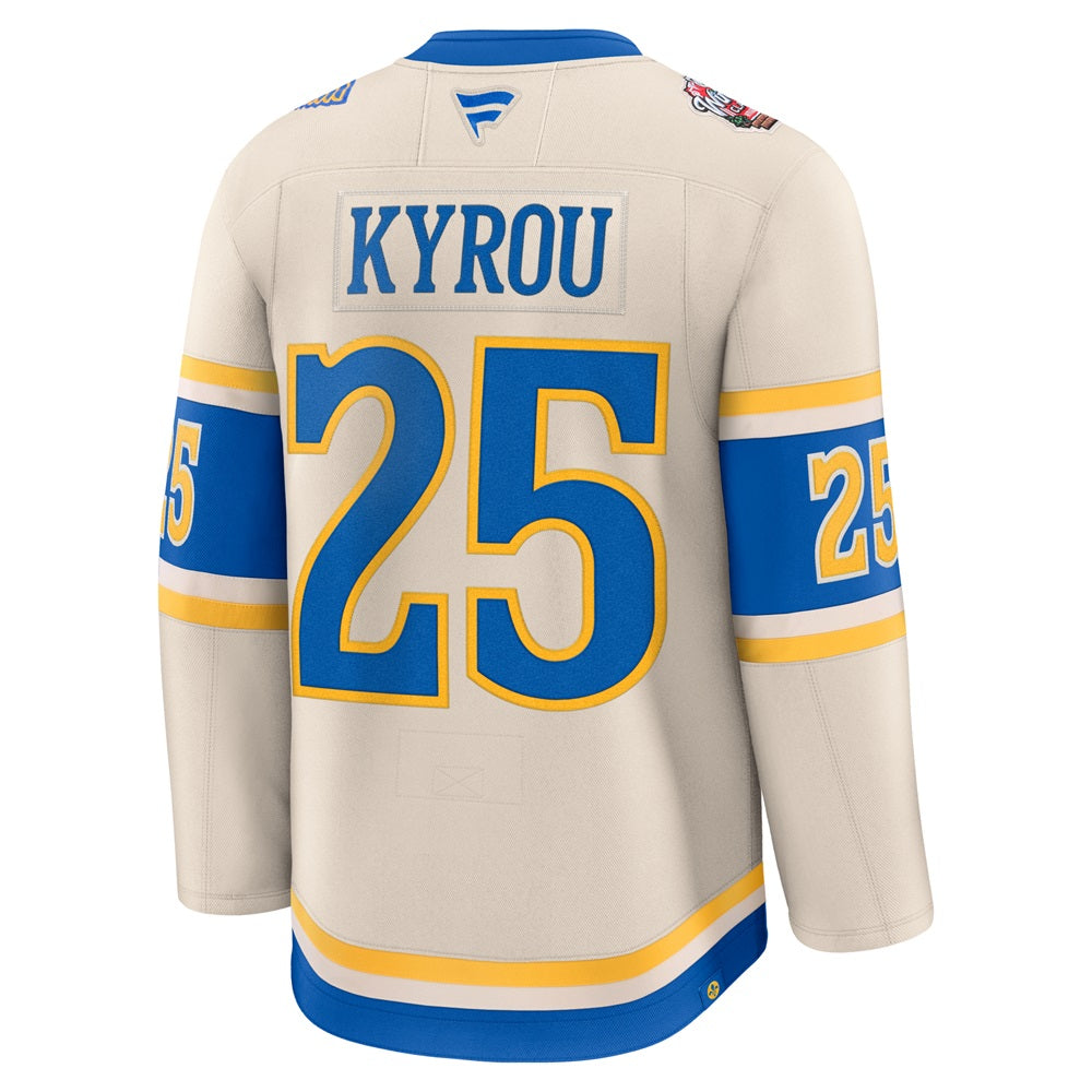 ST. LOUIS BLUES FANATICS PREMIUM KYROU WINTER CLASSIC JERSEY - BEIGE Jersey Fanatics