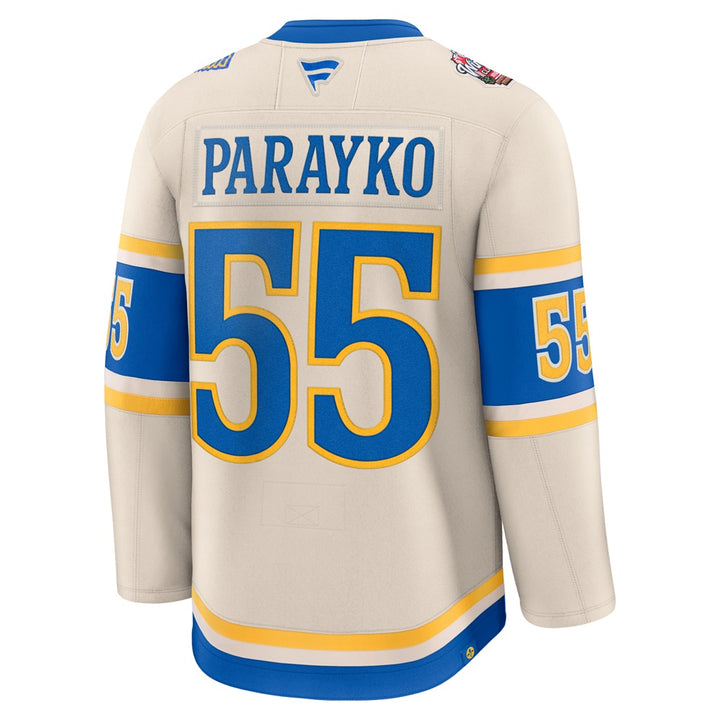 ST. LOUIS BLUES FANATICS PREMIUM PARAYKO WINTER CLASSIC JERSEY - BEIGE Jersey Fanatics