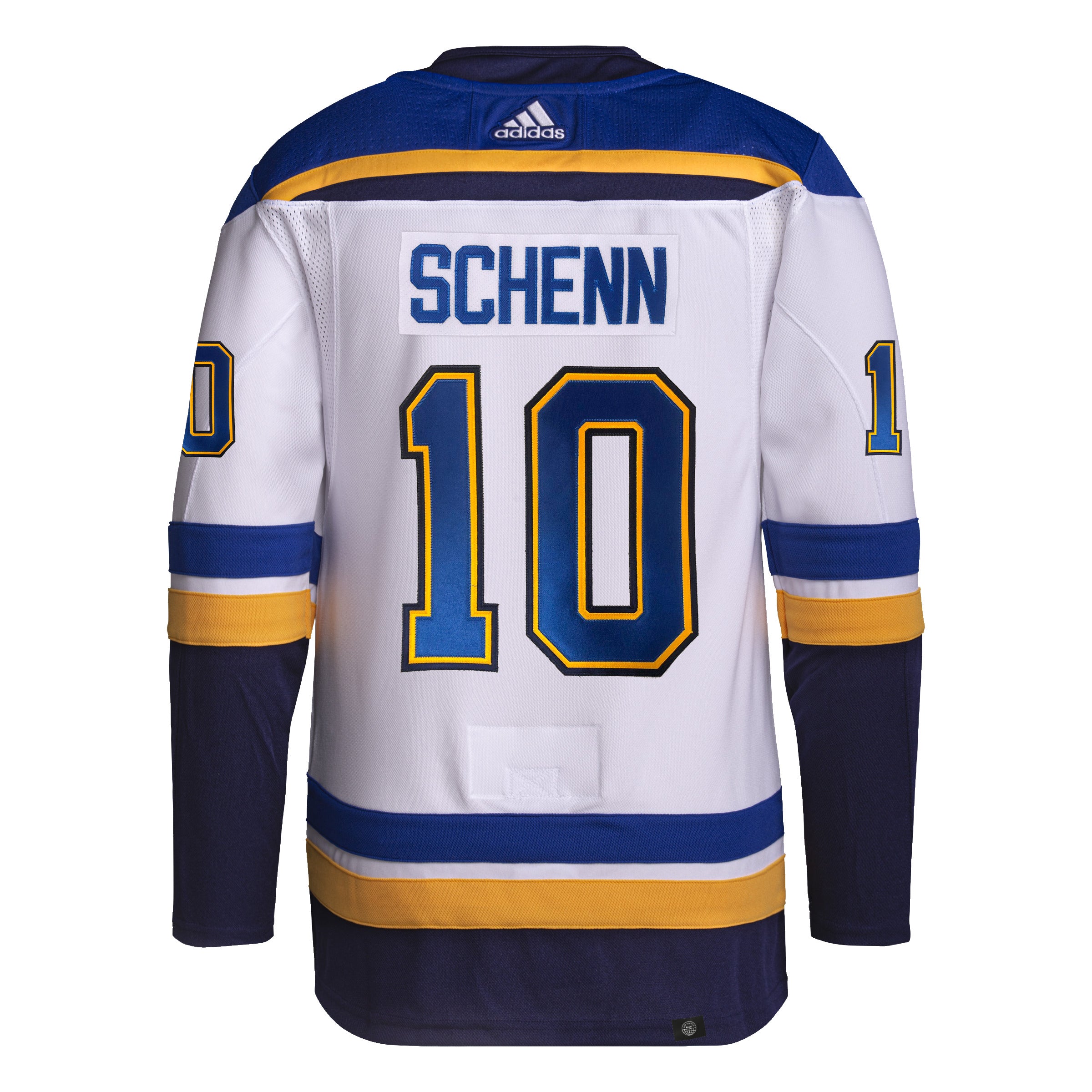 Adidas St. Louis Blues No10 Brayden Schenn Green Salute to Service Stanley Cup Champions Women's Stitched NHL Jersey