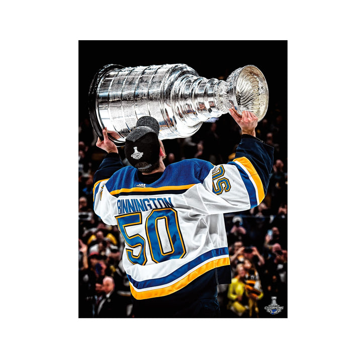 St. Louis Blues: Jordan Binnington 2019 Stanley Cup Kiss Mural        - Officially Licensed NHL Removable Wall   Adhesive Decal