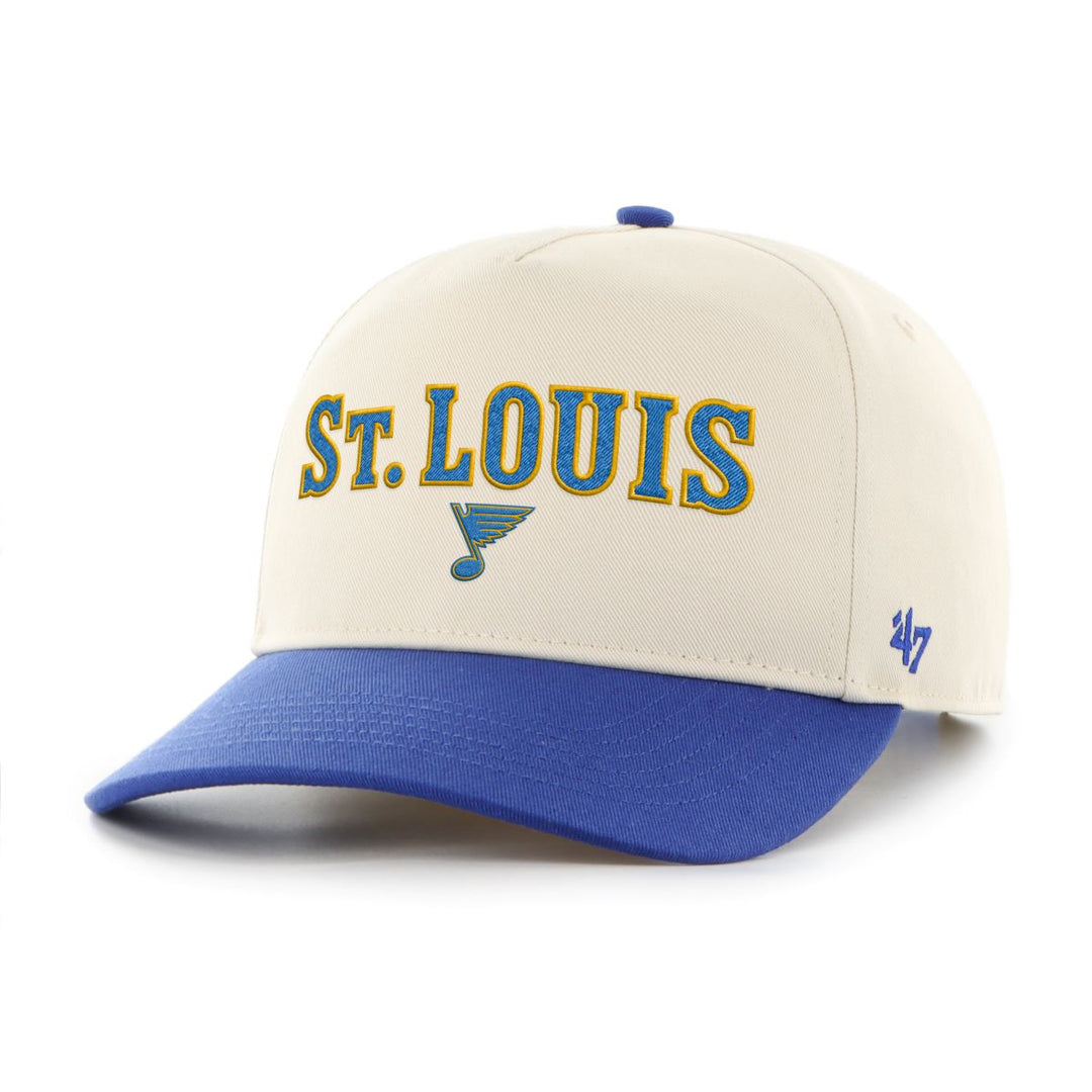 ST. LOUIS BLUES '47 WINTER CLASSIC HITCH SNAPBACK - BEIGE/ROYAL Hat '47 Brand