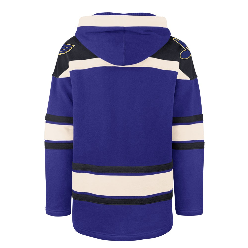 ST. LOUIS BLUES '47 SUPERIOR STRIPED LACER HOODIE - MULTI Hoodie '47 Brand   