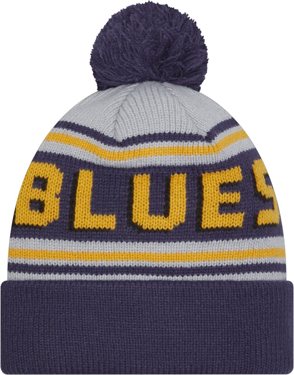 Youth St. Louis Blues Blue/Gold 2022 Winter Classic Team Logo - Cuffed Knit  Hat with Pom