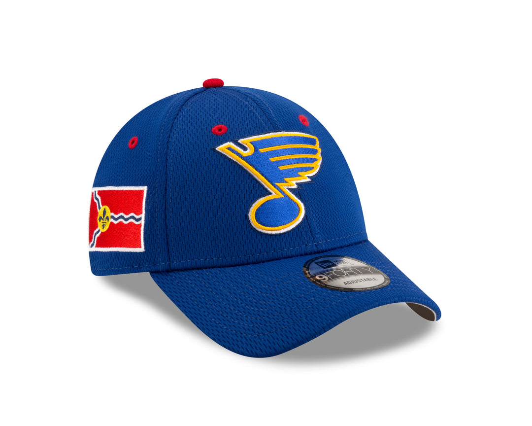 ST. LOUIS BLUES NEW ERA 9FORTY STRETCH SNAPBACK CITY FLAG HAT - NAVY Hat New Era