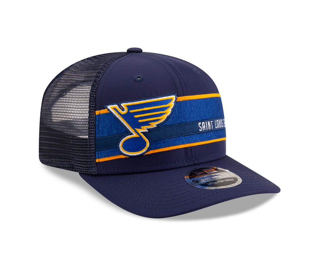 ST. LOUIS BLUES NEW ERA 9SEVENTY MESH STRIPE SNAPBACK - NAVY Hat New Era