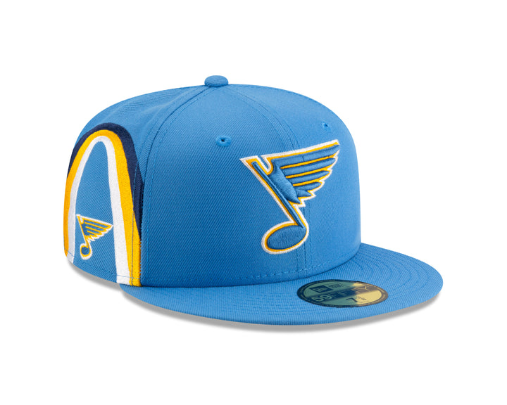 ST. LOUIS BLUES NEW ERA 5950 ARCH FITTED HAT - AIR FORCE BLUE Hat New Era