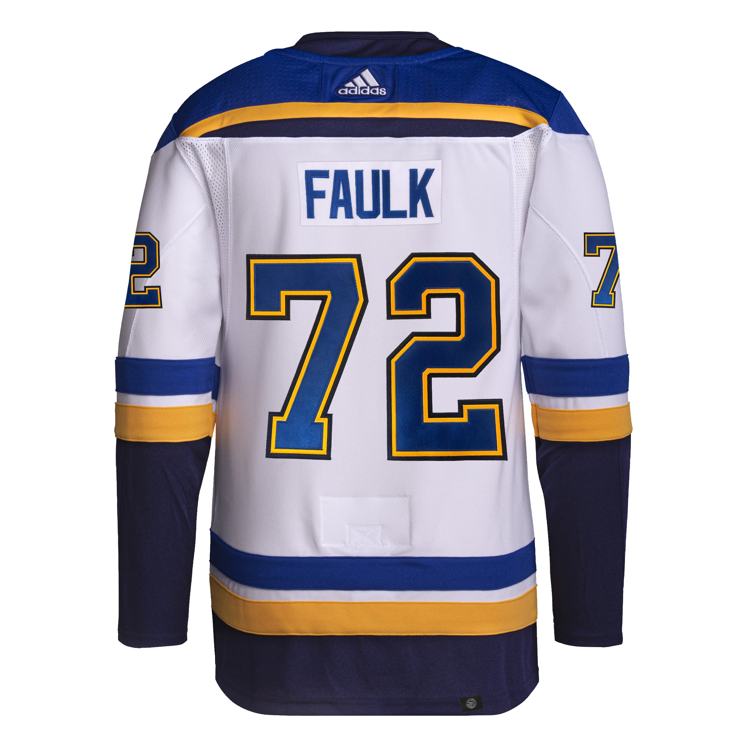 Adidas St. Louis Blues No72 Justin Faulk Black 1917-2017 100th Anniversary Stitched NHL Jersey