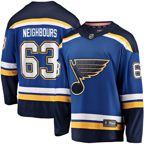 St. Louis Blues Men's Breakaway Jersey - Neighbours #63 Jersey Fanatics   