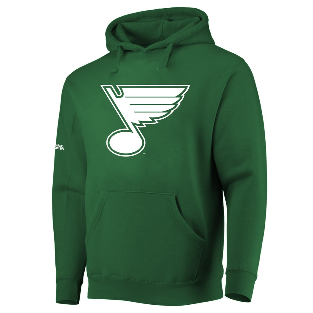 ST. LOUIS BLUES STITCHES ST. PATRICK'S HOODIE - GREEN Hoodie 108 Stitches