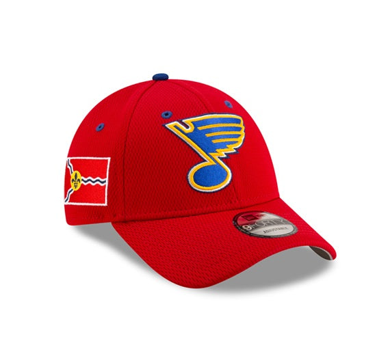 ST. LOUIS BLUES NEW ERA 9FORTY STRETCH SNAPBACK CITY FLAG HAT - RED Hat New Era