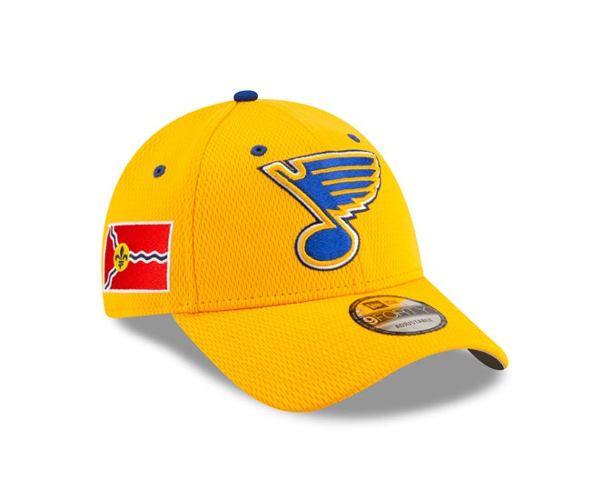 ST. LOUIS BLUES NEW ERA 9FORTY STRETCH SNAPBACK CITY FLAG HAT - YELLOW Hat New Era