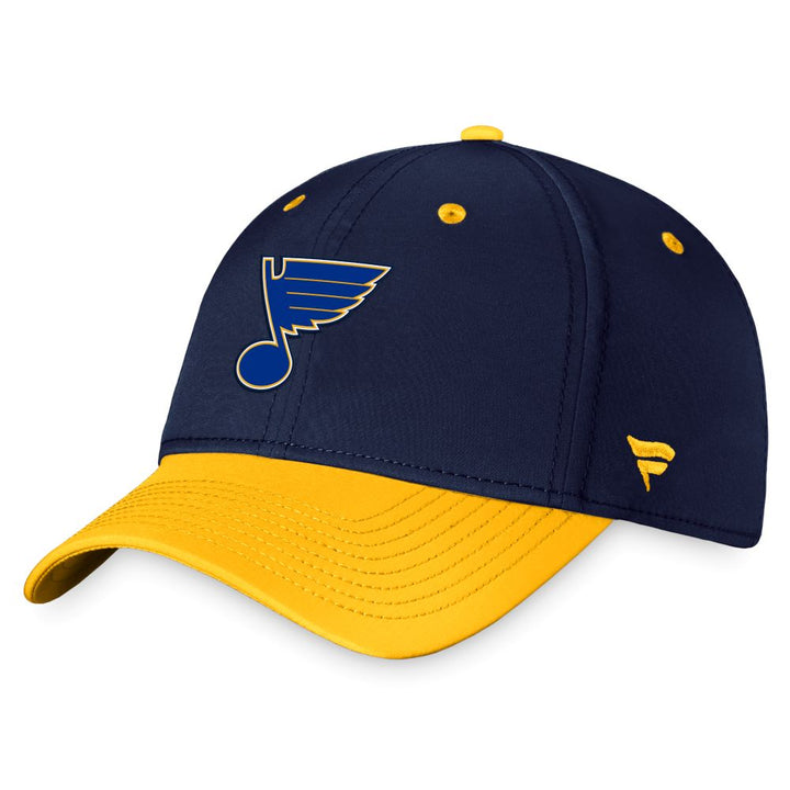 2023 ST. LOUIS BLUES FANATICS AUTHENTIC PRO RINK FLEX - NAVY/GOLD Hat Fanatics   