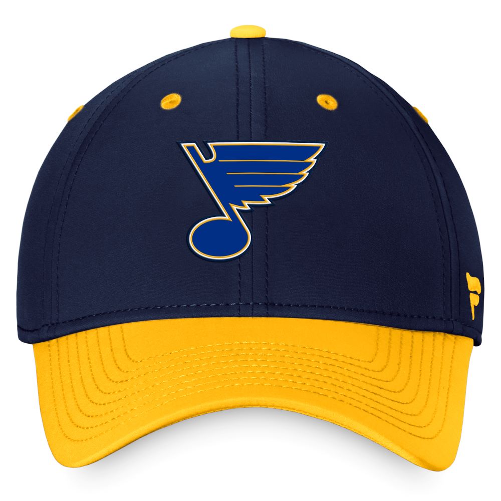 2023 ST. LOUIS BLUES FANATICS AUTHENTIC PRO RINK FLEX - NAVY/GOLD Hat Fanatics   