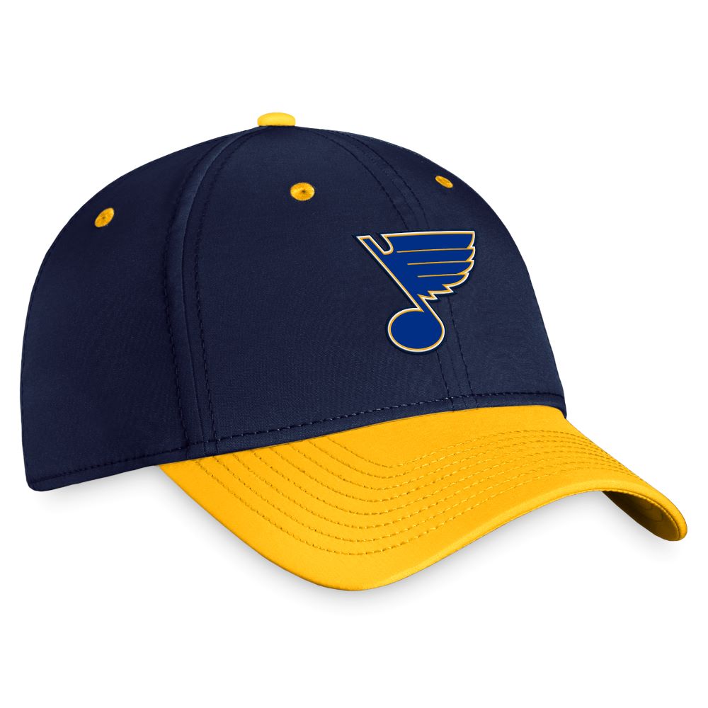 2023 ST. LOUIS BLUES FANATICS AUTHENTIC PRO RINK FLEX - NAVY/GOLD Hat Fanatics   