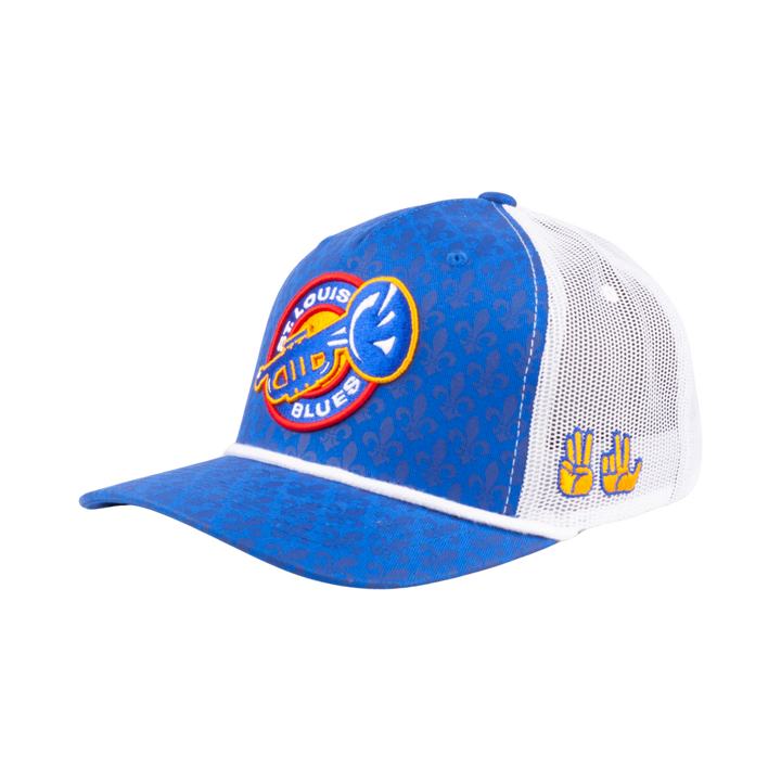 ST. LOUIS BLUES CAPX ASL TRUMPET SNAPBACK - ROYAL/WHITE Hat CapX