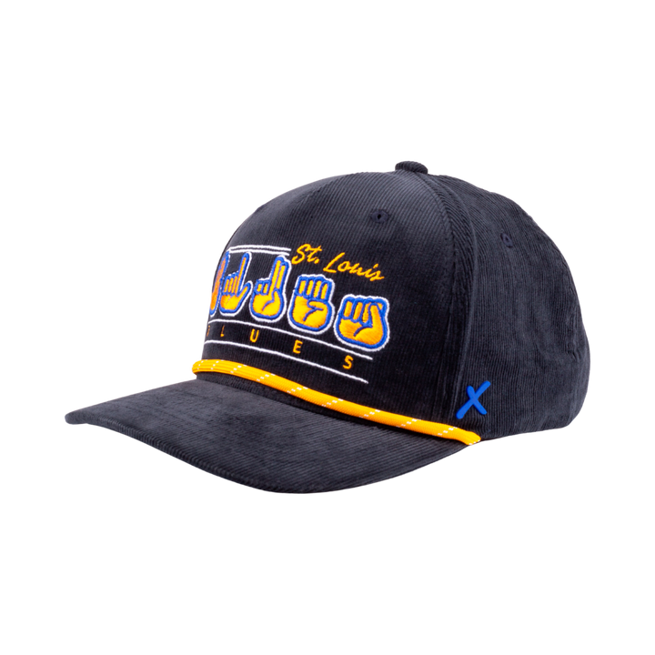 ST. LOUIS BLUES CAPX ASL CORD SNAPBACK - NAVY Hat CapX