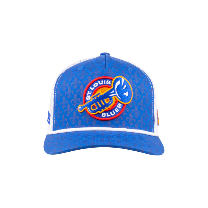 ST. LOUIS BLUES CAPX ASL TRUMPET SNAPBACK - ROYAL/WHITE Hat CapX