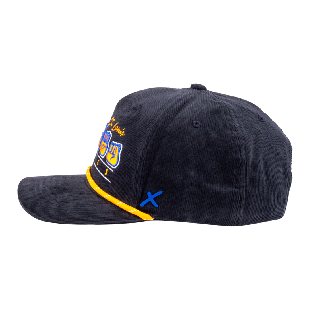 ST. LOUIS BLUES CAPX ASL CORD SNAPBACK - NAVY Hat CapX