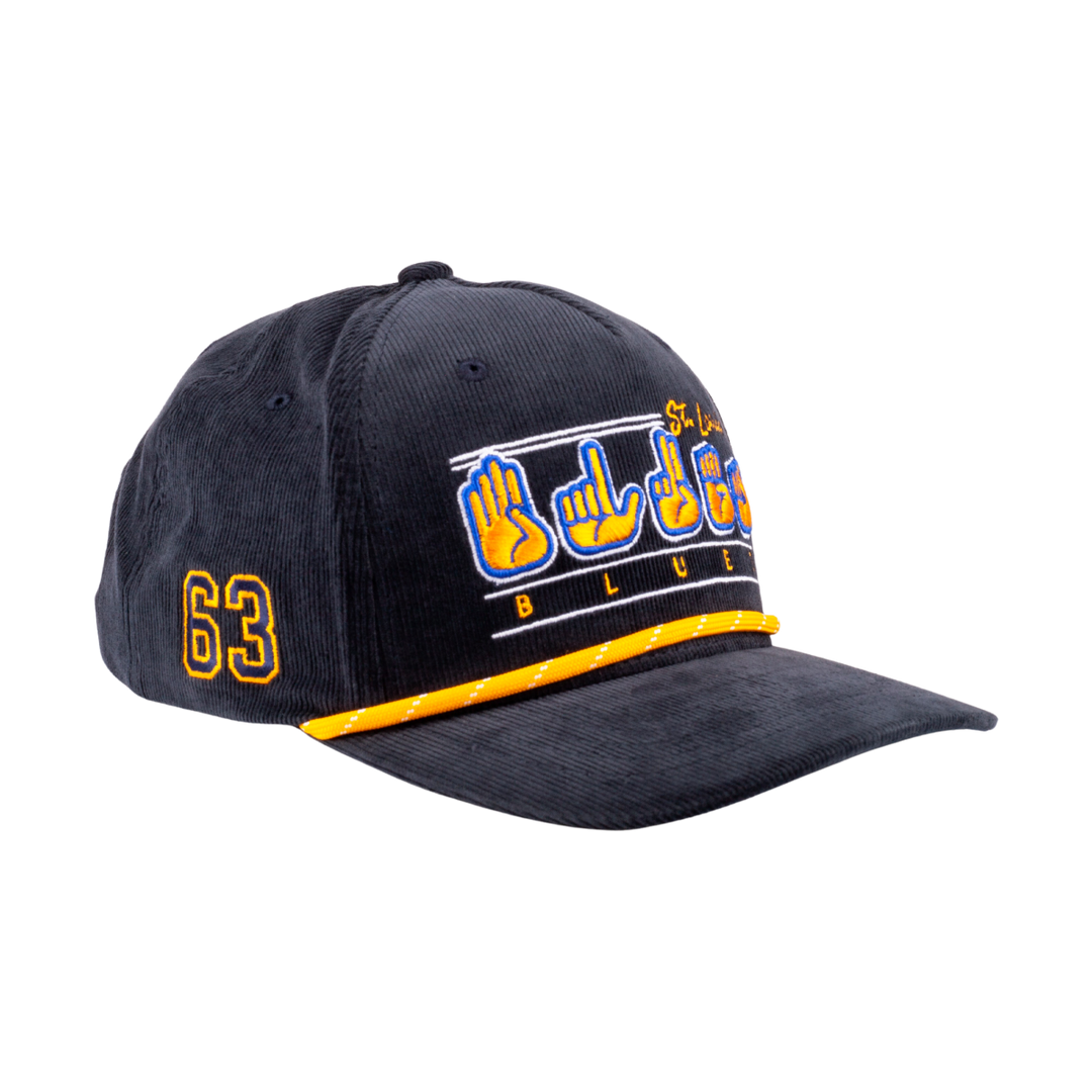 ST. LOUIS BLUES CAPX ASL CORD SNAPBACK - NAVY Hat CapX