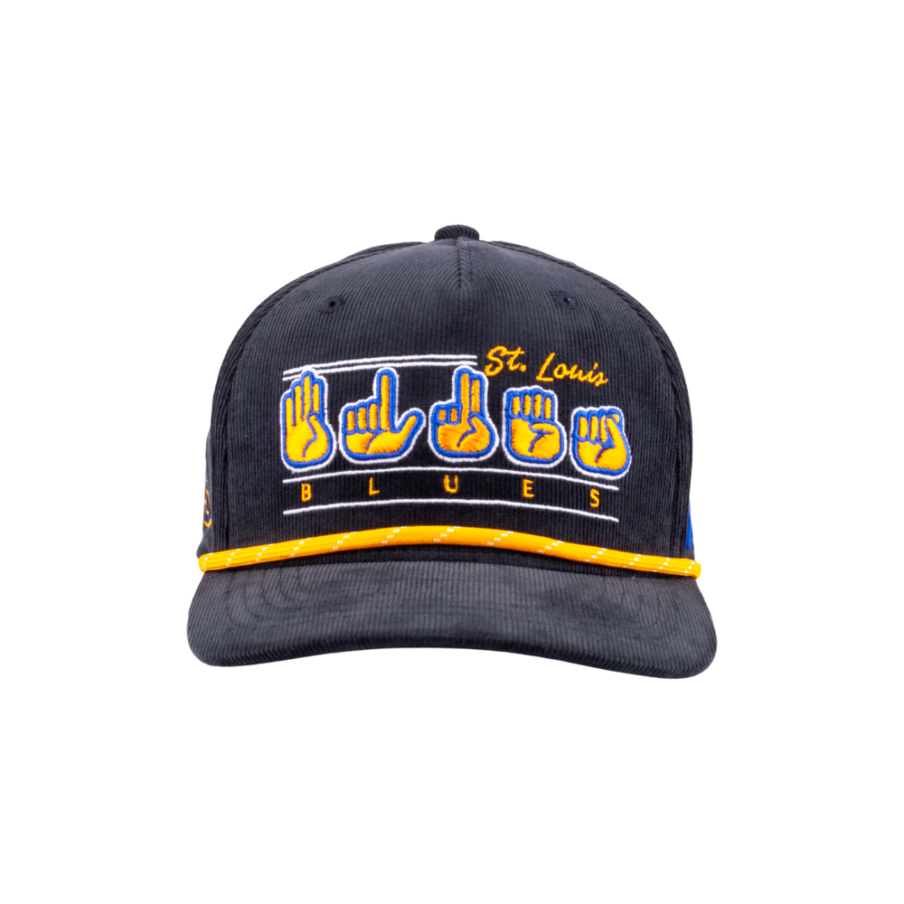 ST. LOUIS BLUES CAPX ASL CORD SNAPBACK - NAVY Hat CapX