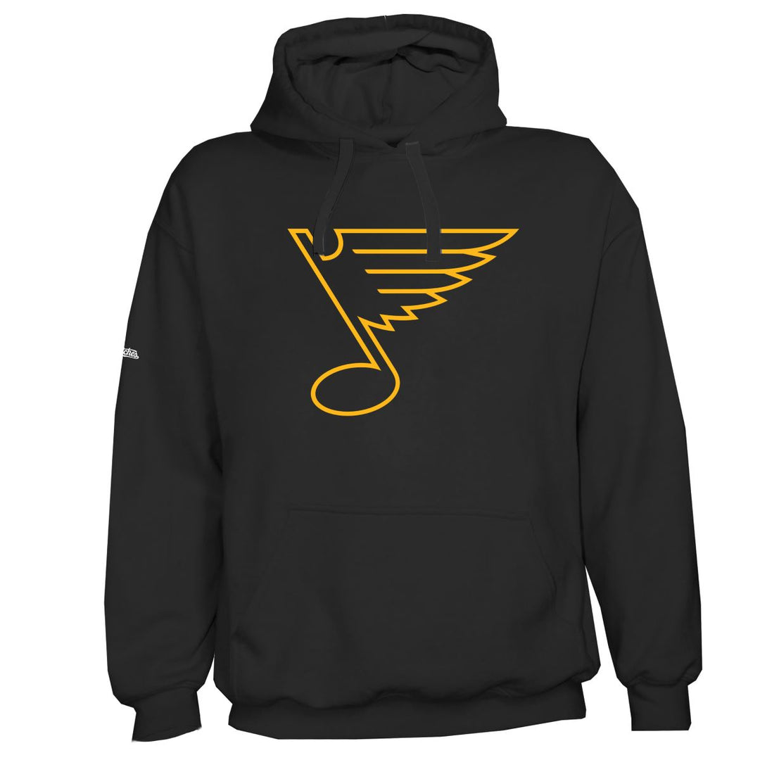 ST. LOUIS BLUES STITCHES EVENT NOTE HOODIE - BLACK Hoodie 108 Stitches