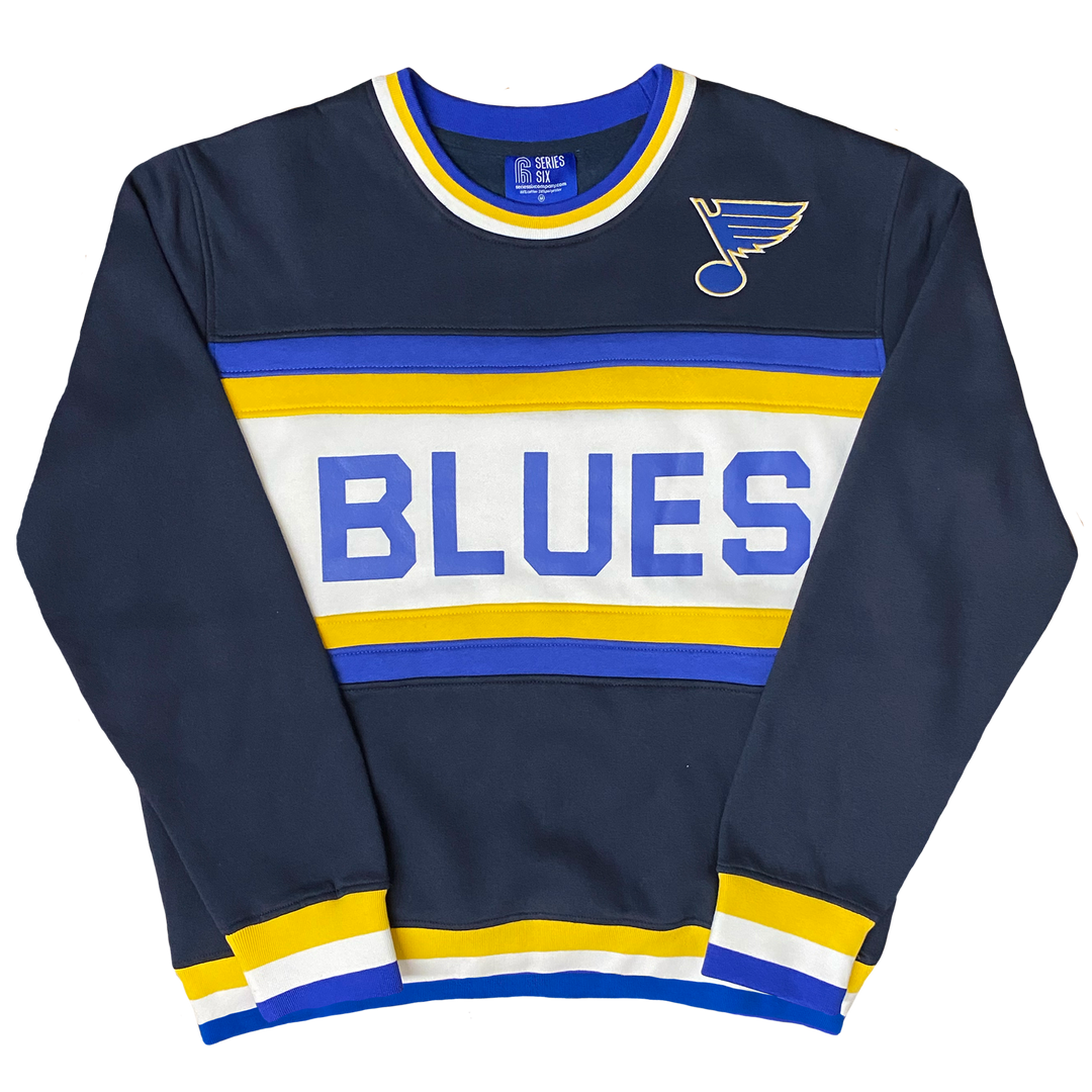 mens st louis blues hoodie/pull over/majestic/medium (pre-owned