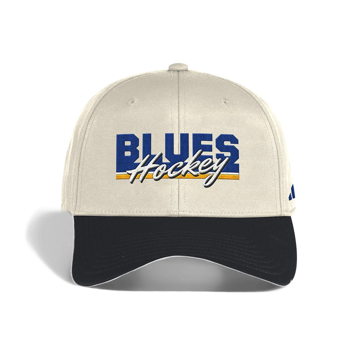 ST. LOUIS BLUES NOTE ADIDAS ADJUSTABLE HAT - CREAM/BLACK Hat adidas   