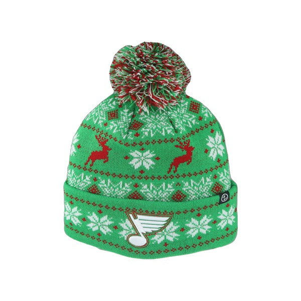 ST. LOUIS BLUES HOLIDAY KNIT HAT - GREEN Knit New Era