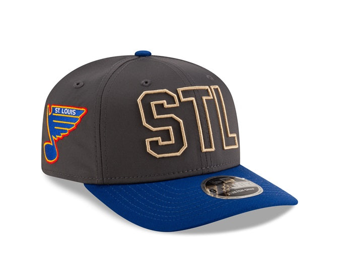 ST. LOUIS BLUES NEW ERA 9SEVENTY RETRO GRAPHITE SNAPBACK - GREY Hat New Era