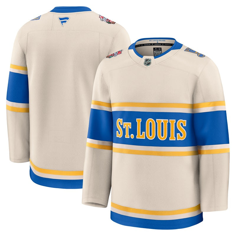 ST. LOUIS BLUES FANATICS PREMIUM WINTER CLASSIC JERSEY - BEIGE Jersey Fanatics   