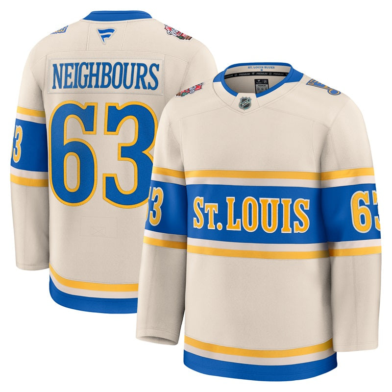 ST. LOUIS BLUES FANATICS PREMIUM NEIGHBOURS WINTER CLASSIC JERSEY - BEIGE Fanatics