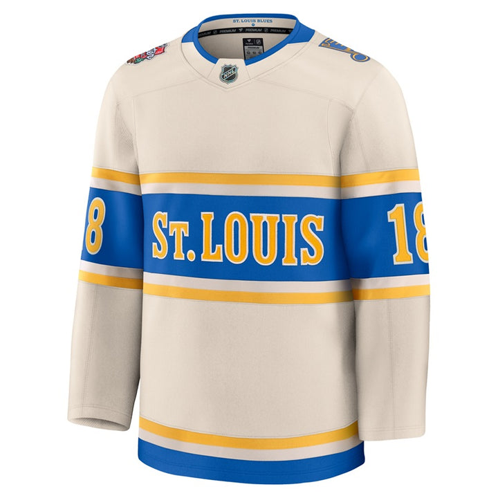 ST. LOUIS BLUES FANATICS PREMIUM THOMAS WINTER CLASSIC JERSEY - BEIGE Jersey Fanatics