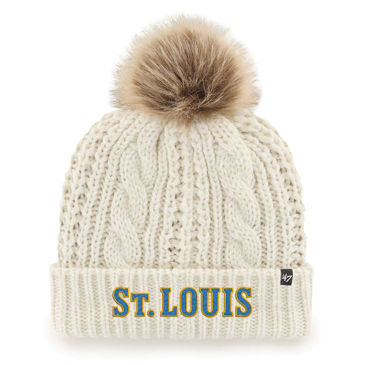 ST. LOUIS BLUES '47 WINTER CLASSIC MEEKO POM KNIT - WHITE Knit '47 Brand