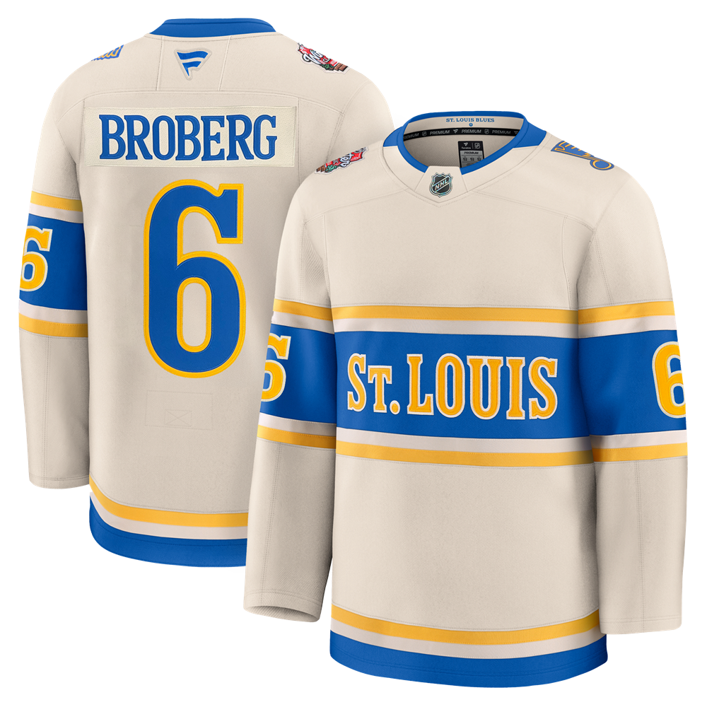 ST. LOUIS BLUES FANATICS PREMIUM BROBERG WINTER CLASSIC JERSEY - BEIGE Jersey Fanatics