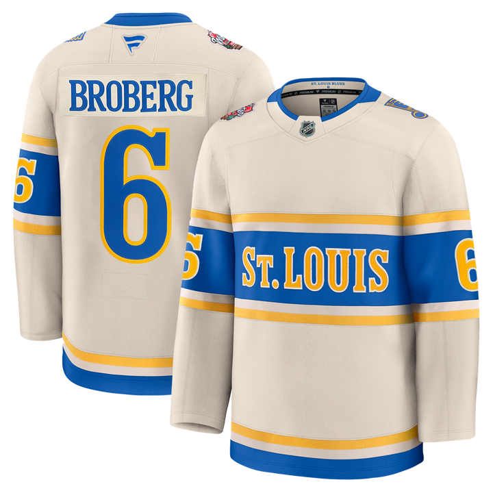 ST. LOUIS BLUES FANATICS PREMIUM BROBERG WINTER CLASSIC JERSEY - BEIGE Jersey Fanatics