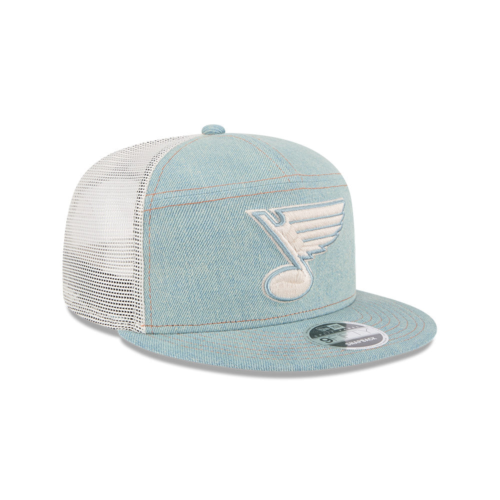 ST. LOUIS BLUES NEW ERA 9FIFTY DENIM NOTE MESH SNAPBACK - DENIM Hat New Era