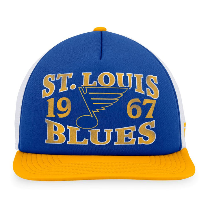 ST. LOUIS BLUES FANATICS 1967 FOAM MESH SNAPBACK - ROYAL/WHITE Hat Fanatics   