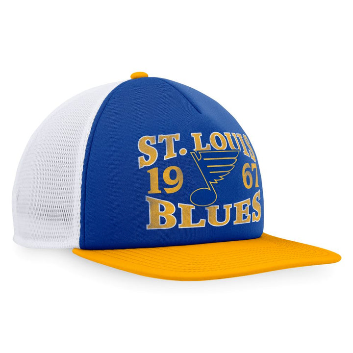 ST. LOUIS BLUES FANATICS 1967 FOAM MESH SNAPBACK - ROYAL/WHITE Hat Fanatics   