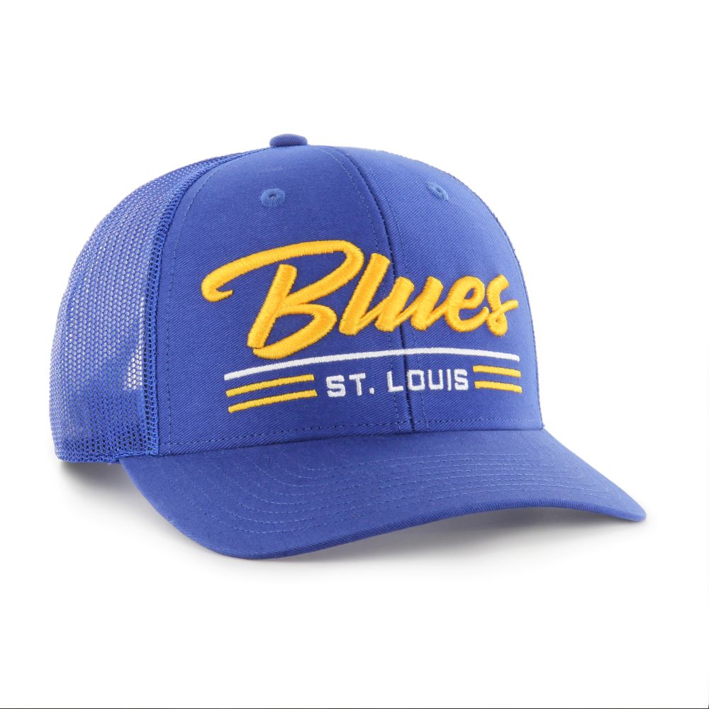 ST. LOUIS BLUES '47 GARNER MESH SNAPBACK - ROYAL Hats '47 Brand   