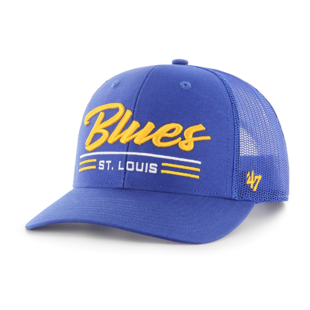 ST. LOUIS BLUES '47 GARNER MESH SNAPBACK - ROYAL Hats '47 Brand   