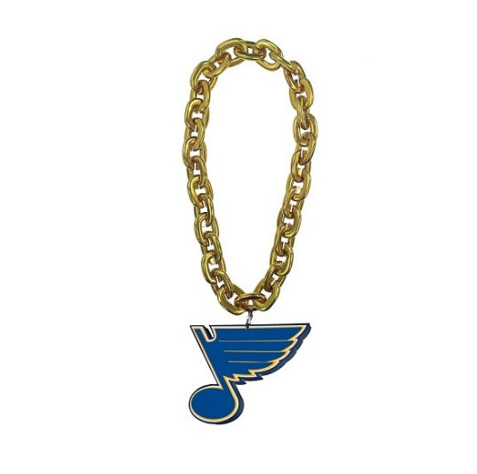 ST. LOUIS BLUES 3D REVERSE FAN CHAIN - GOLD Novelties FANFAVE