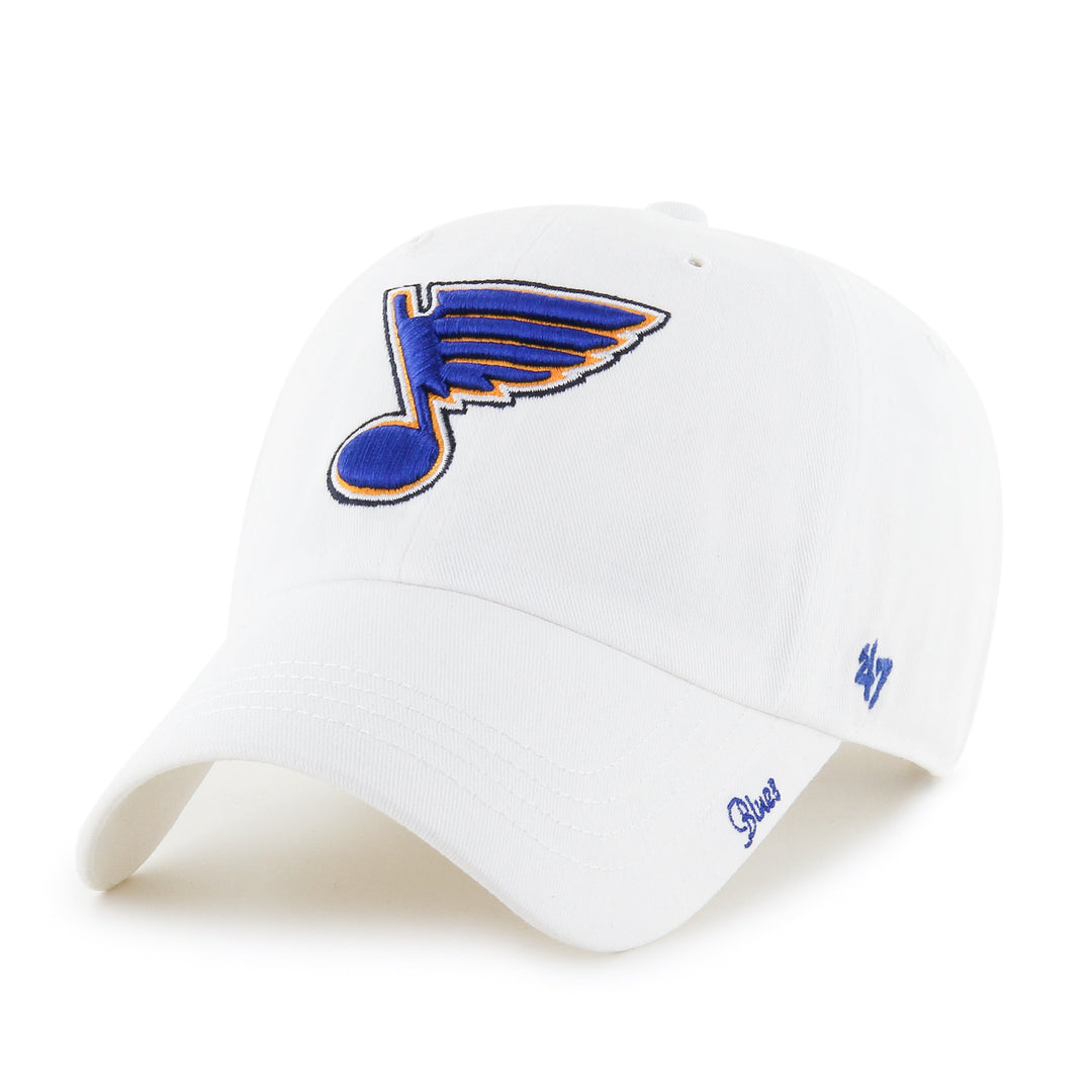 ST. LOUIS BLUES DAVID AND YOUNG PONYFLO LADIES HAT - WHITE – STL