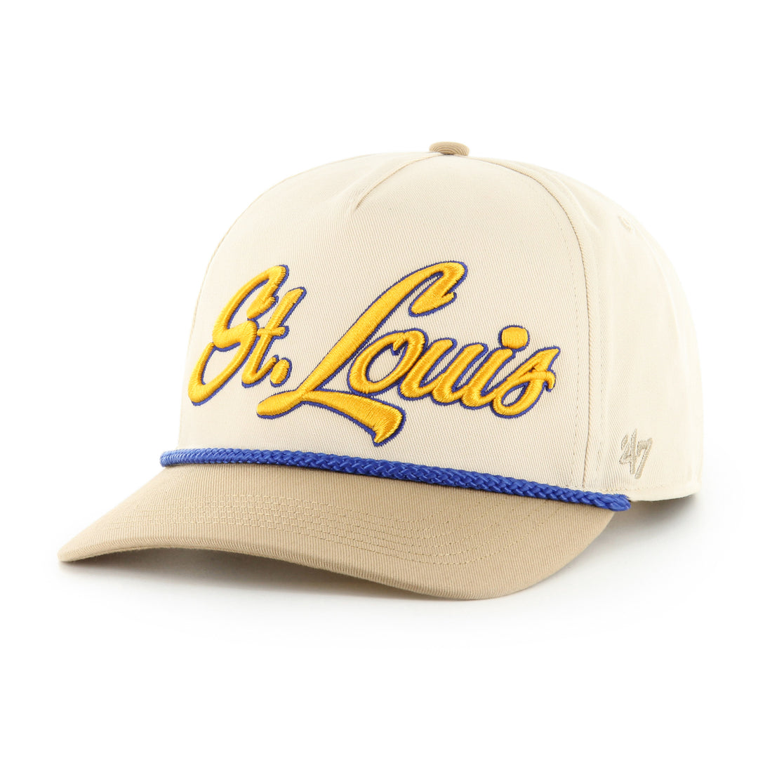 ST. LOUIS BLUES OVERHAND '47 BRAND HITCH SNAPBACK HAT- ROYAL – STL