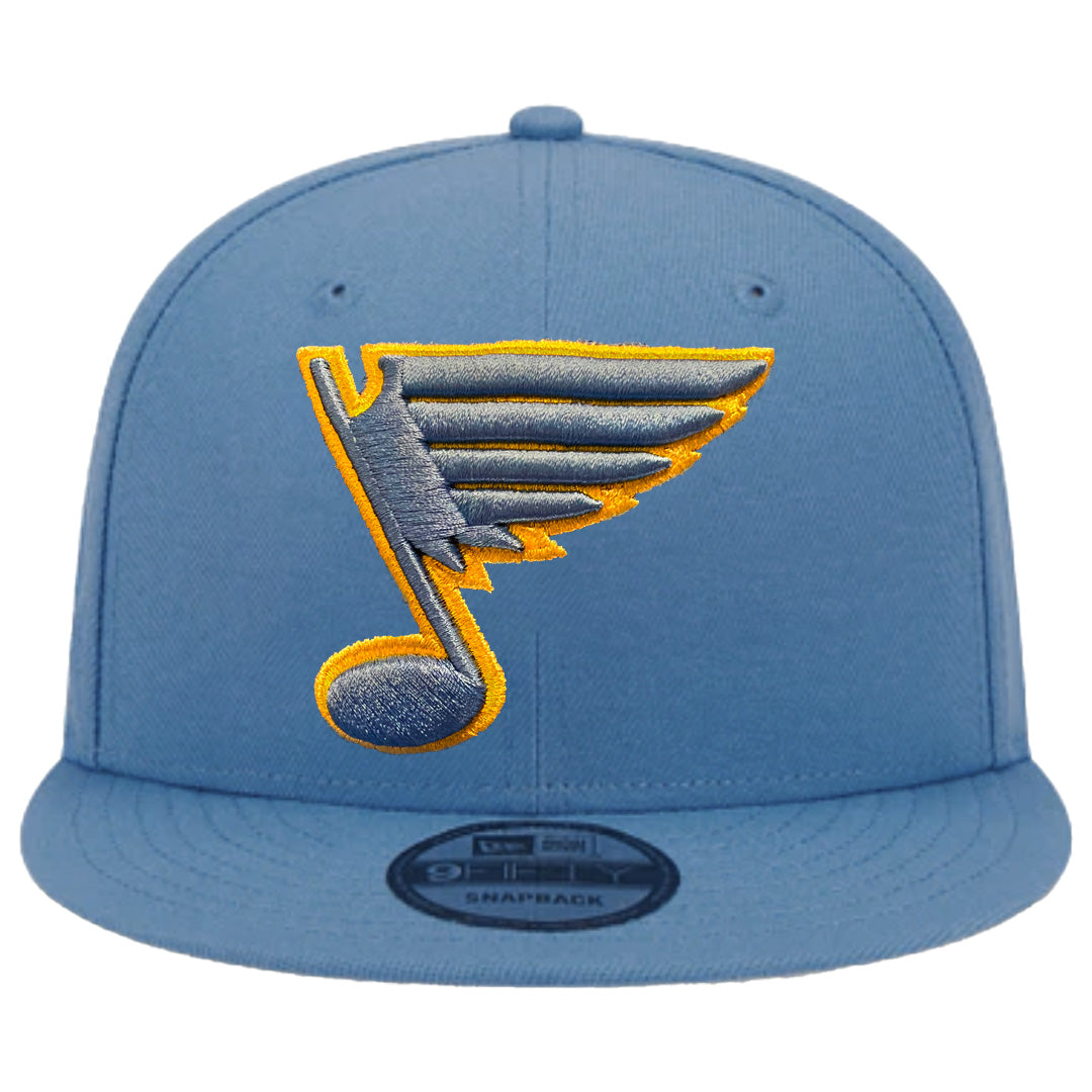 ST. LOUIS BLUES NEW ERA 9FORTY NOTE STRETCH SNAPBACK HAT - GREY